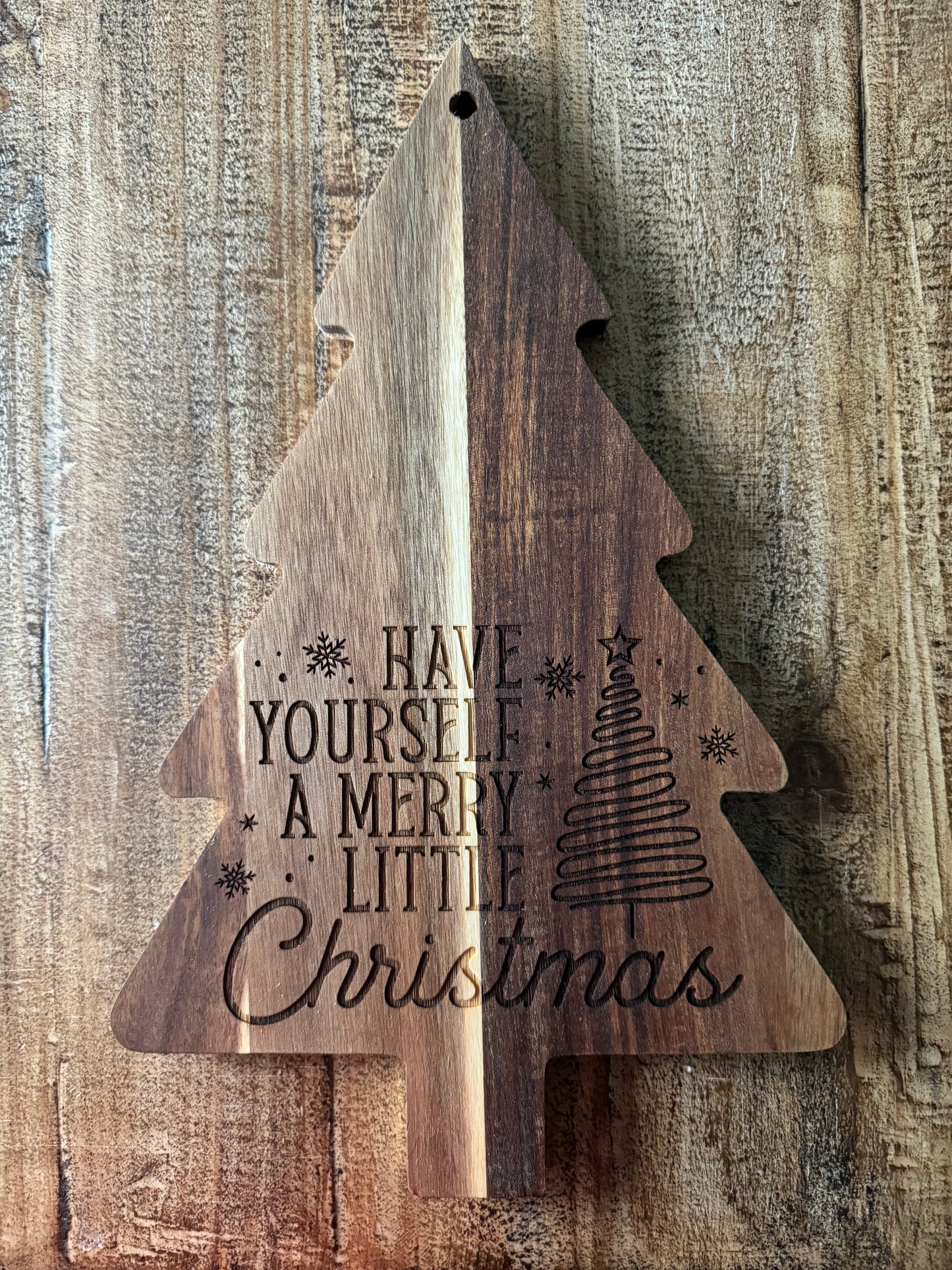 Merry Little Christmas Tree Board